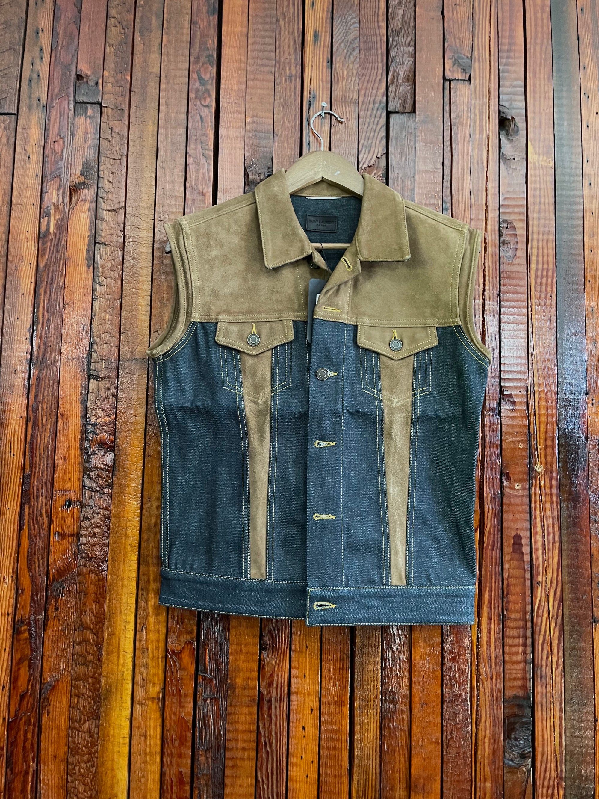 Saint Laurent Paris 2014 sample Leather Vest