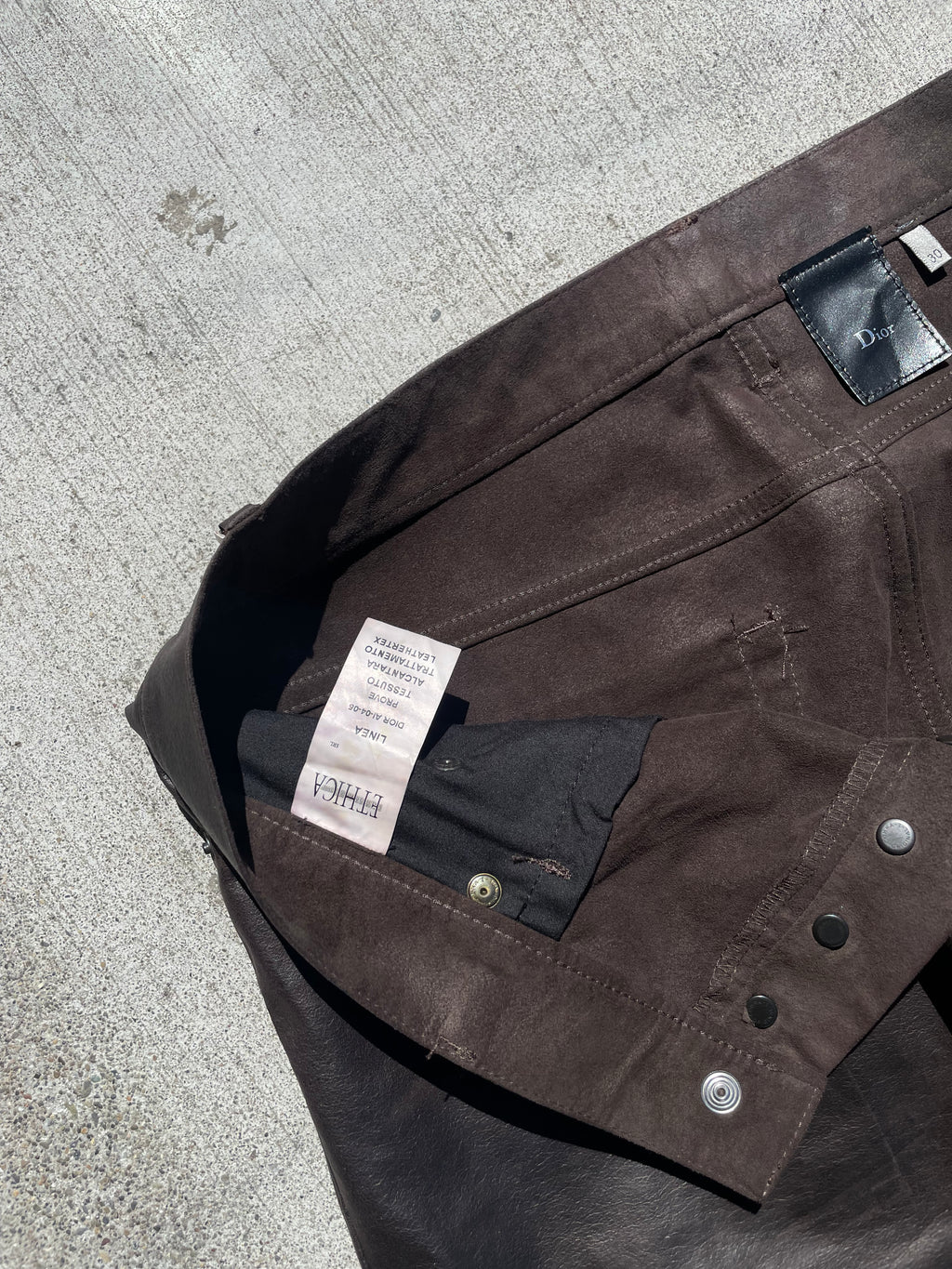 Aw2004 "VOTC" Brown Dior Sample Alcantara