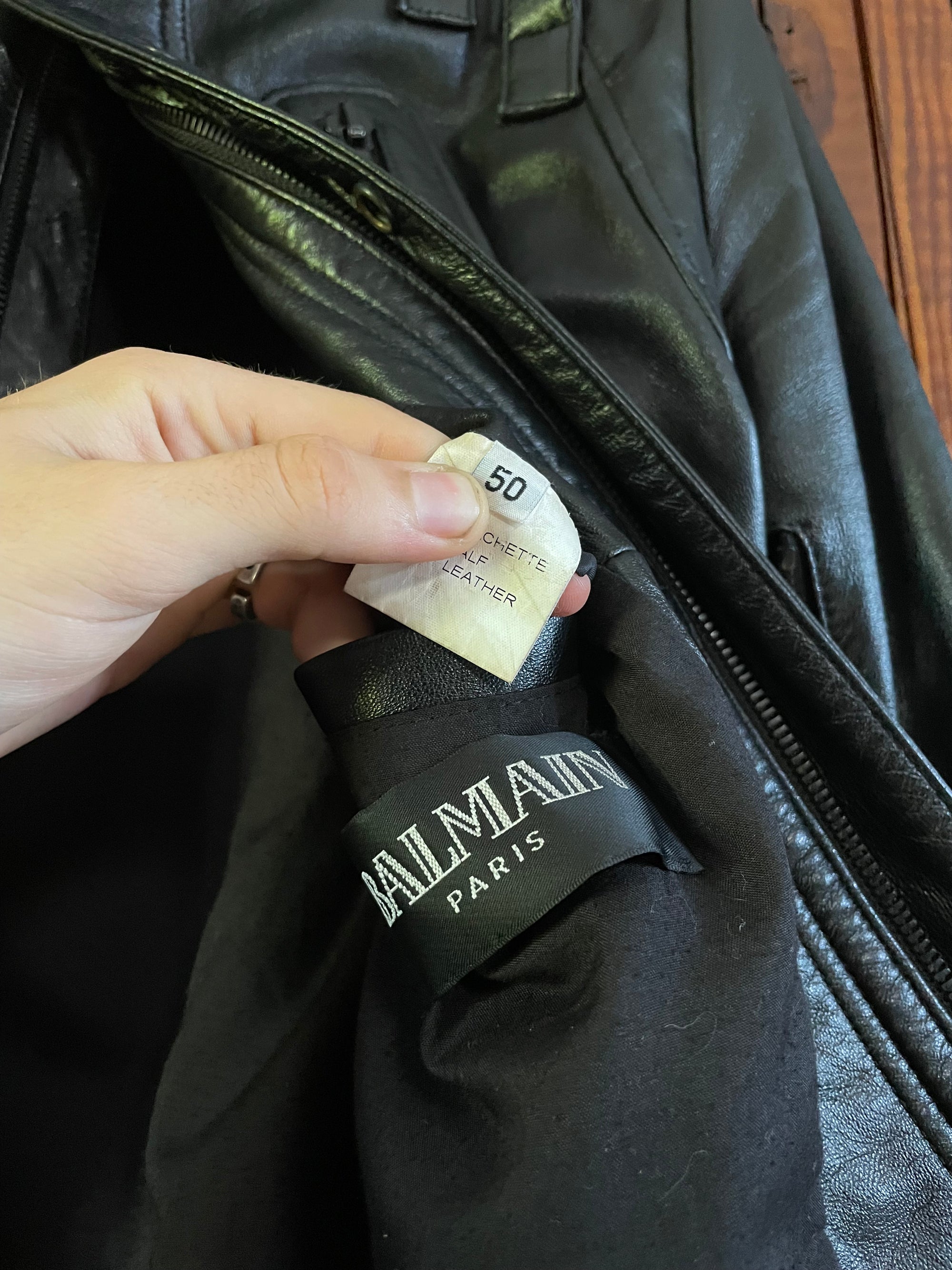 Balmain Leather Biker Jacket