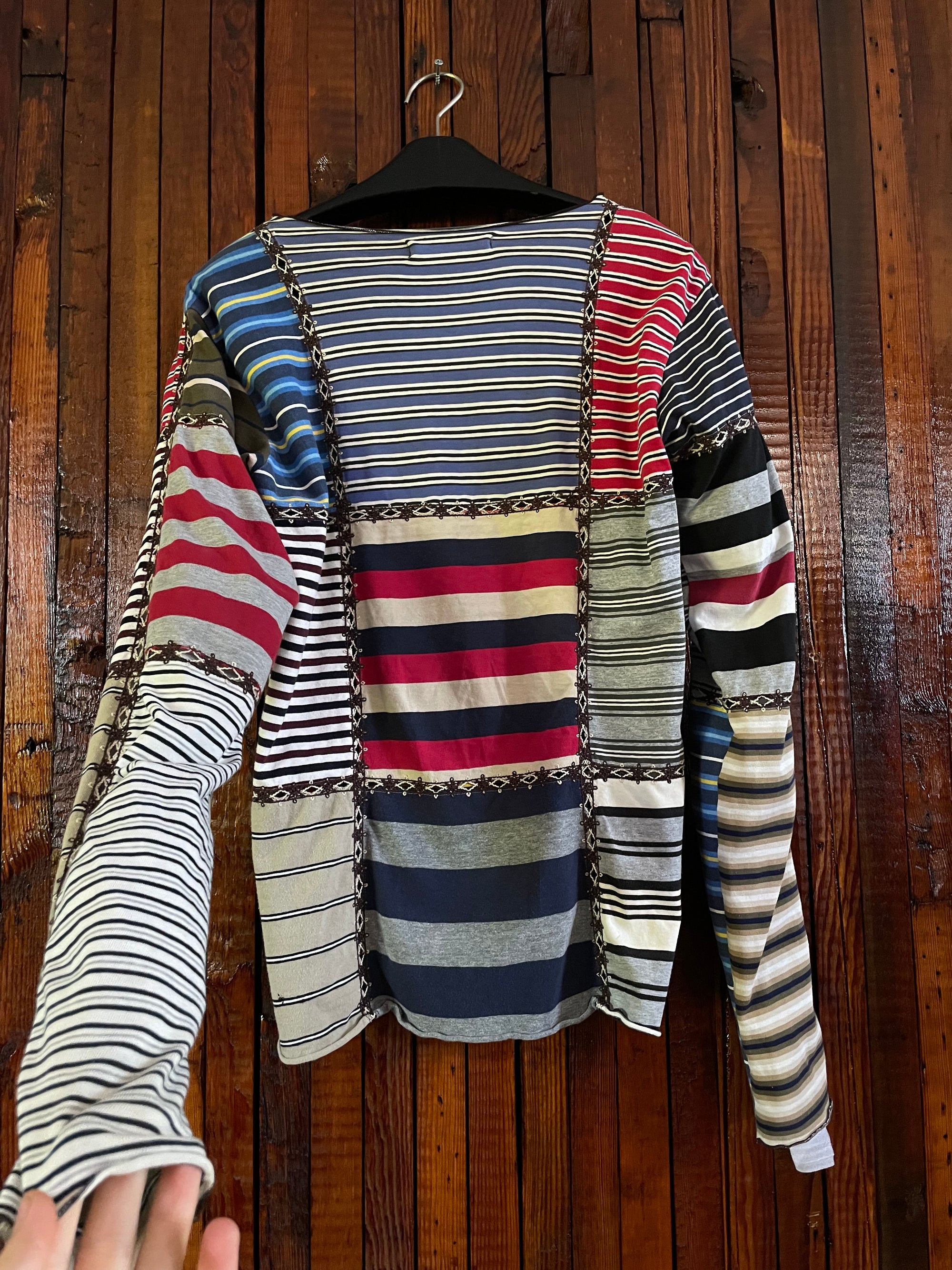 Number Nine Aw02 "Nowhere man" patchwork longsleeve
