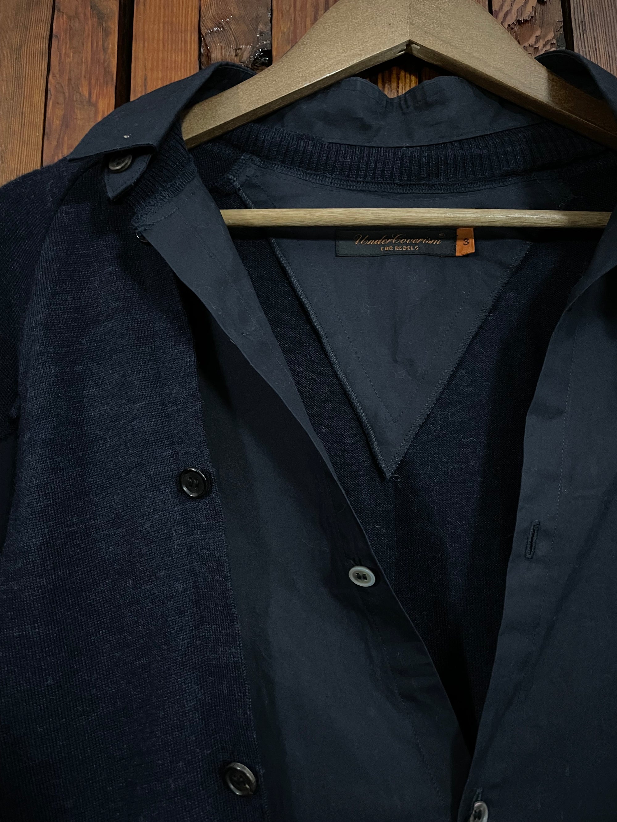 Undercover Aw05 hybrid button-up sweater