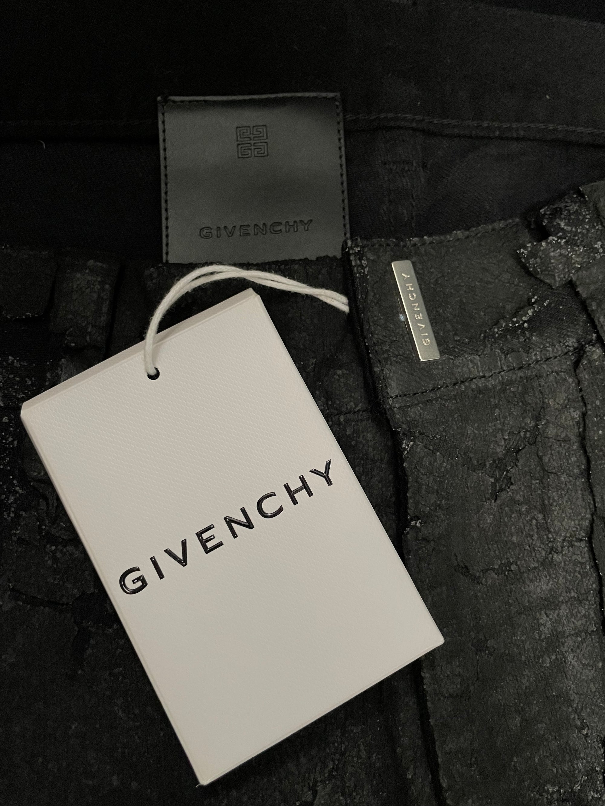 Givenchy Distressed Waxed Jeans