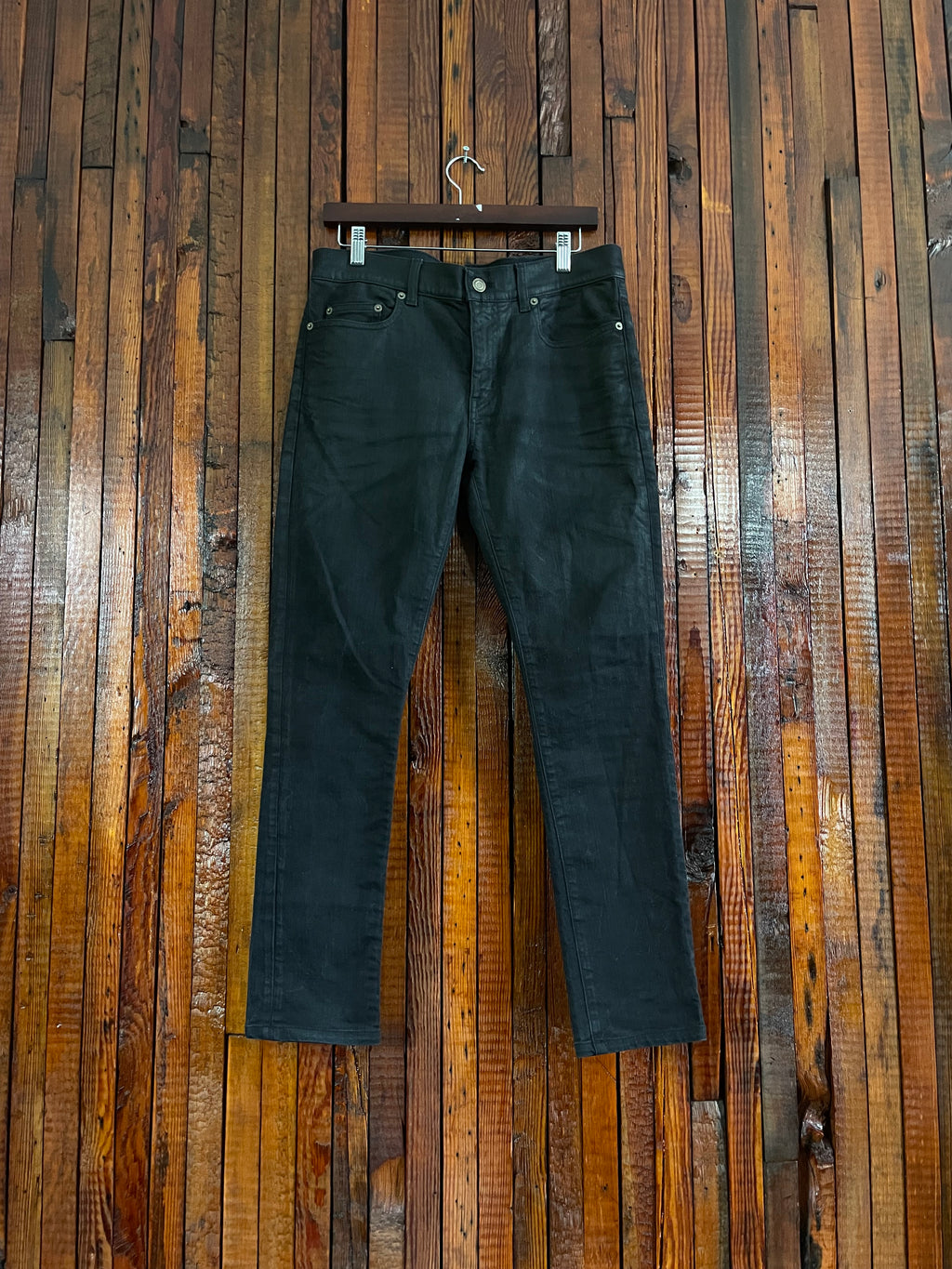 Saint Laurent Paris Waxed Jeans