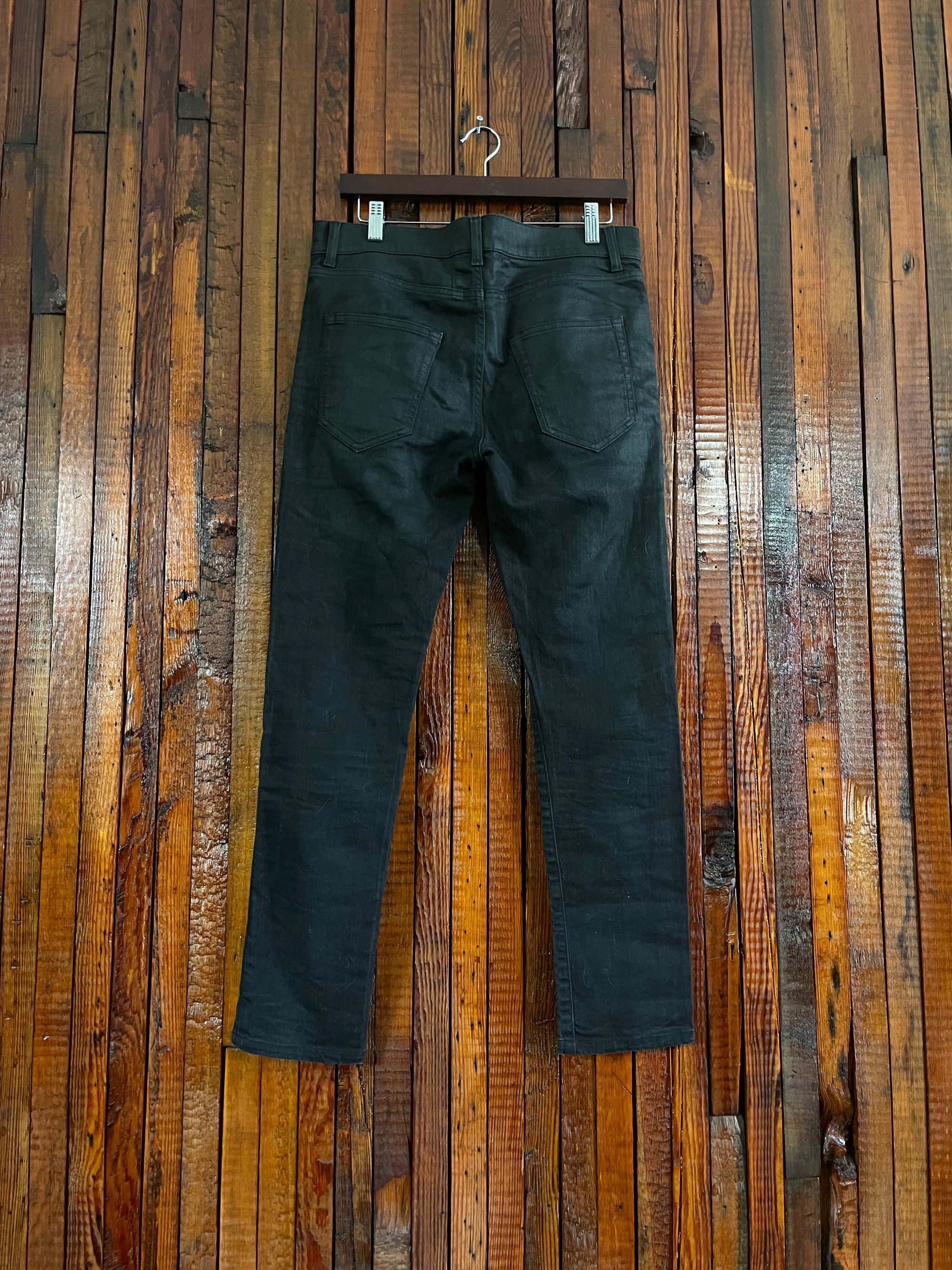 Saint Laurent Paris Waxed Jeans