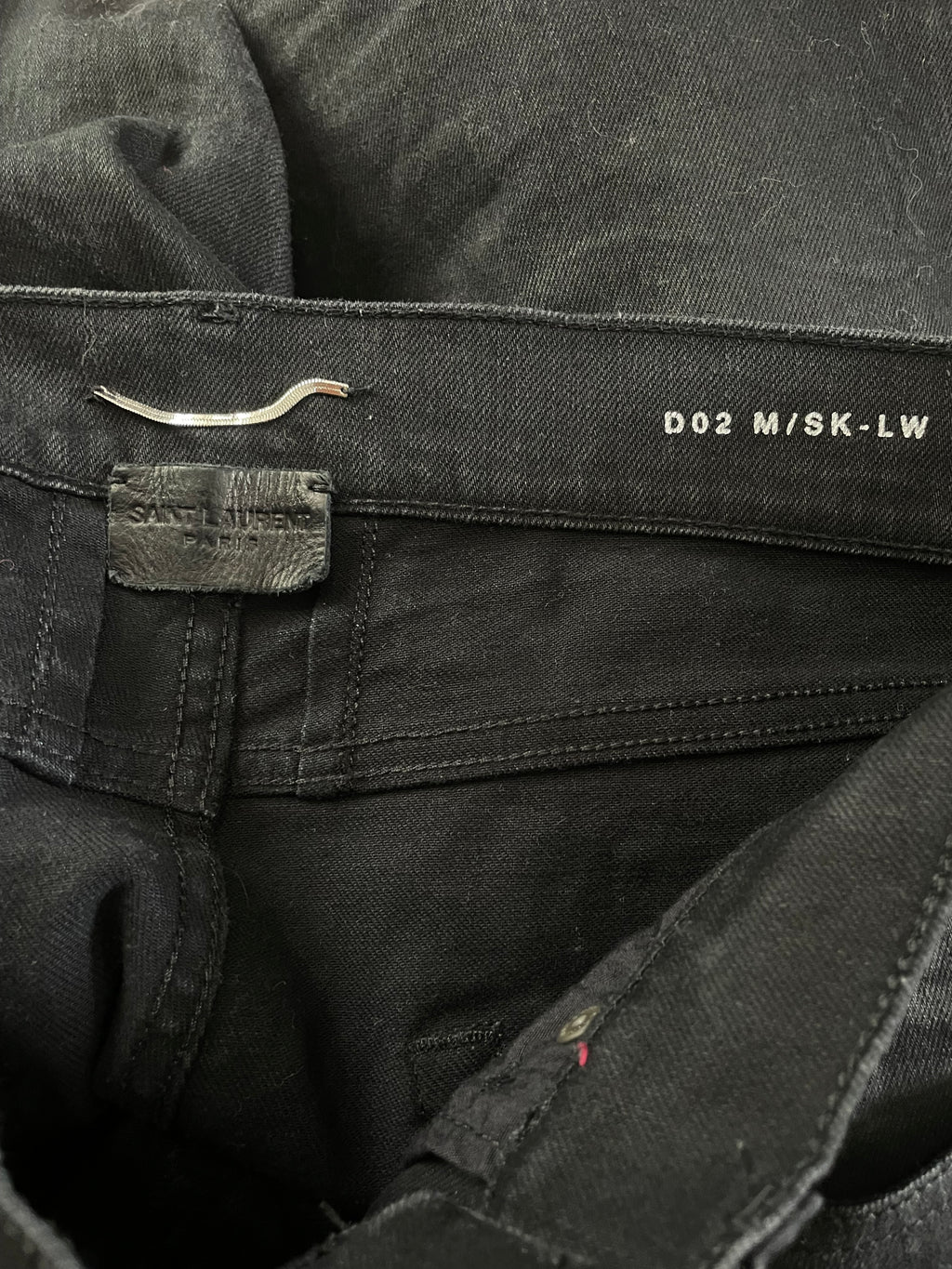 Saint Laurent Paris Waxed Jeans