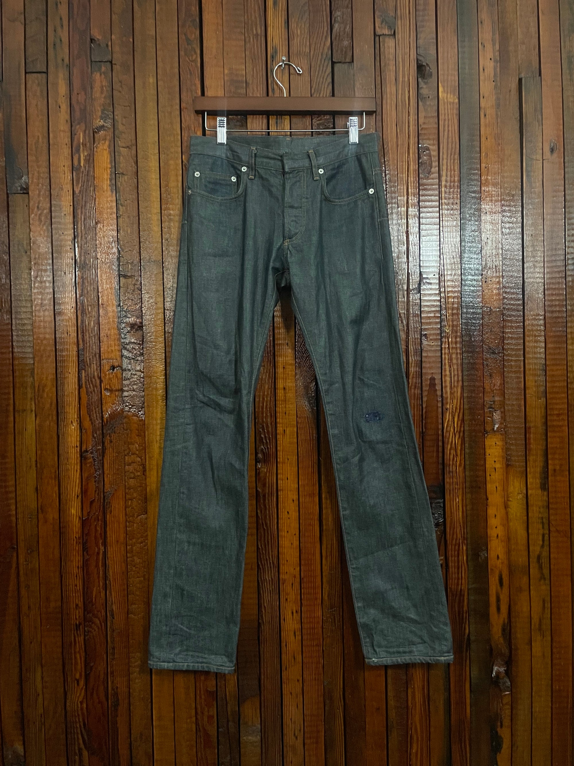 Ss07 waxed indigo skinny denim