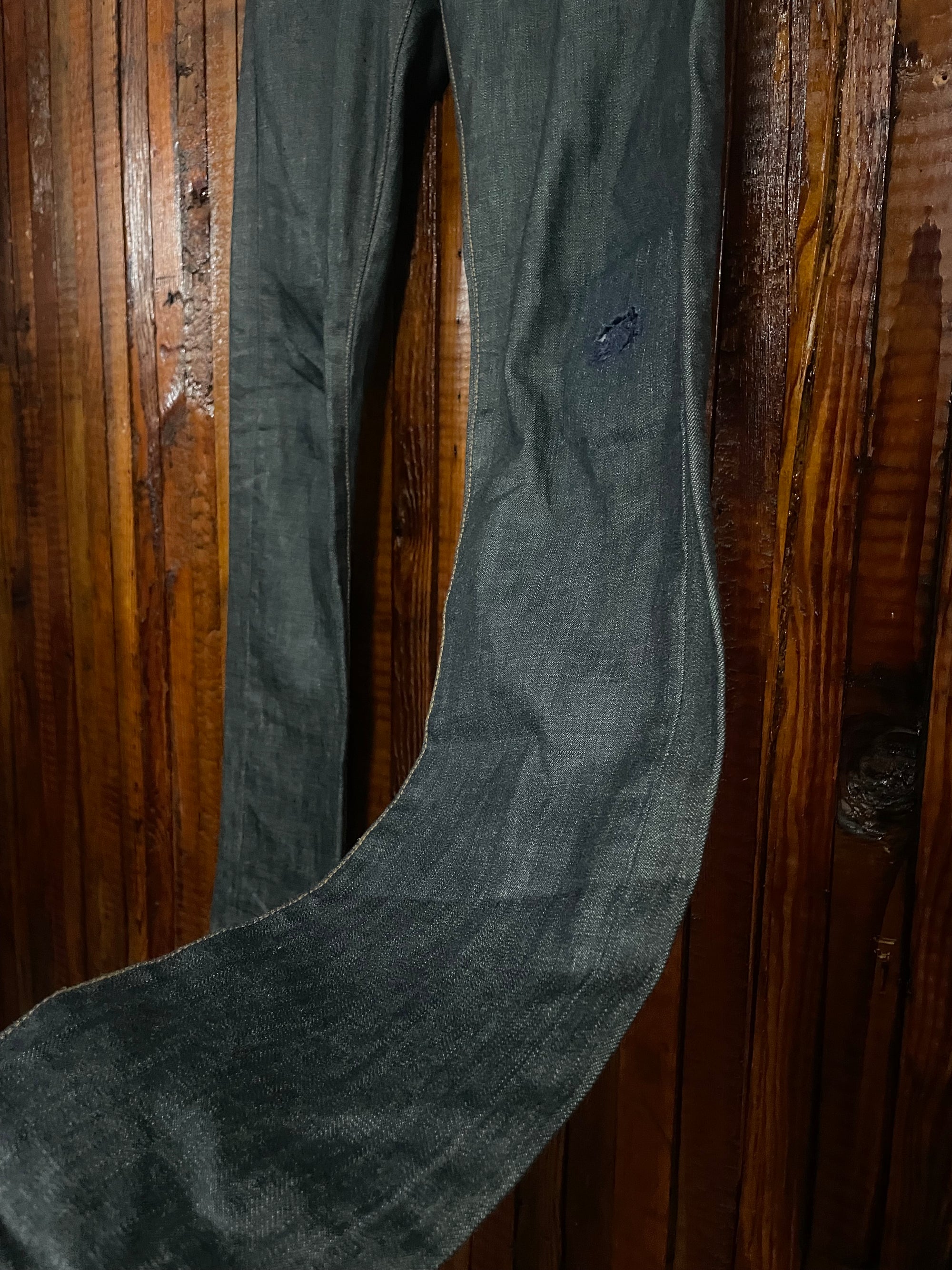 Ss07 waxed indigo skinny denim