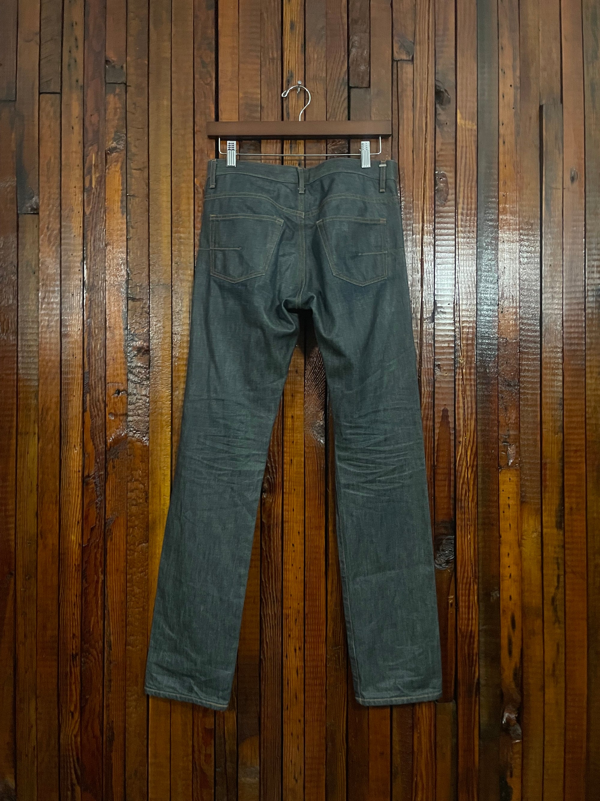 Ss07 waxed indigo skinny denim