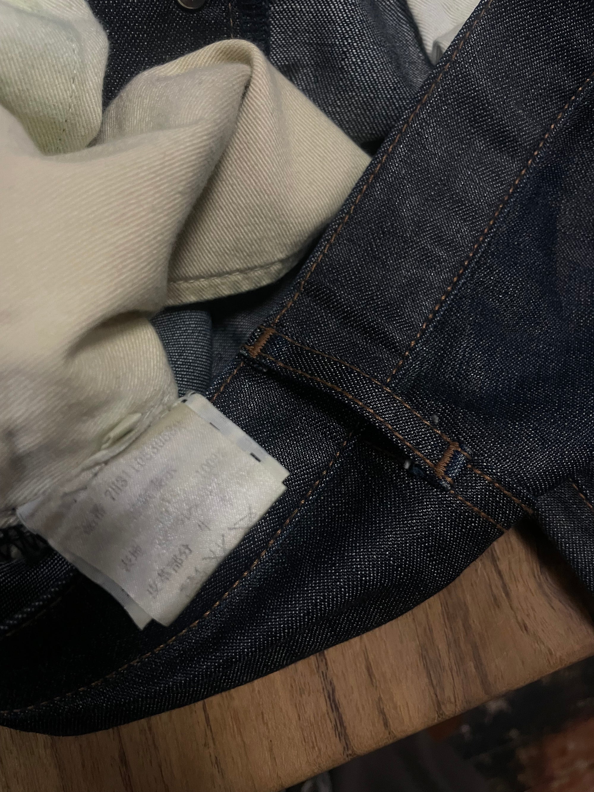 Ss07 waxed indigo skinny denim