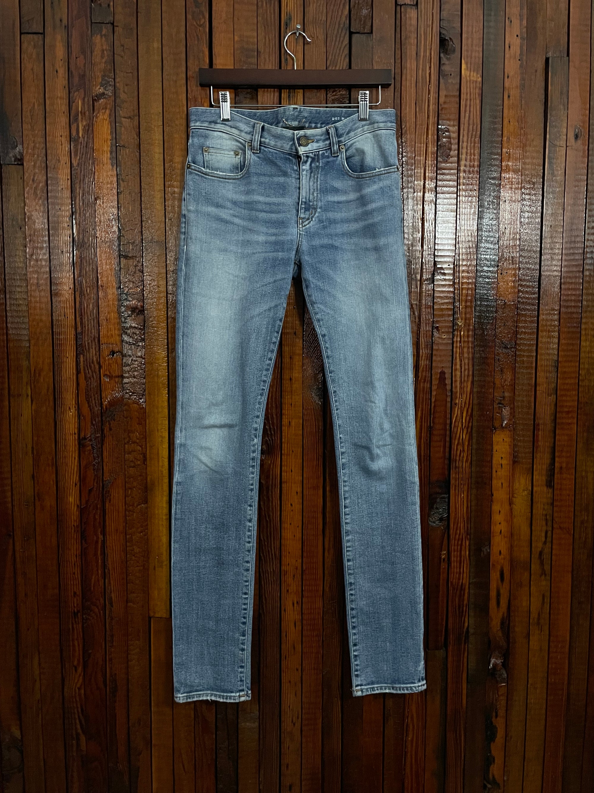 Saint Laurent Paris skinny blue jeans