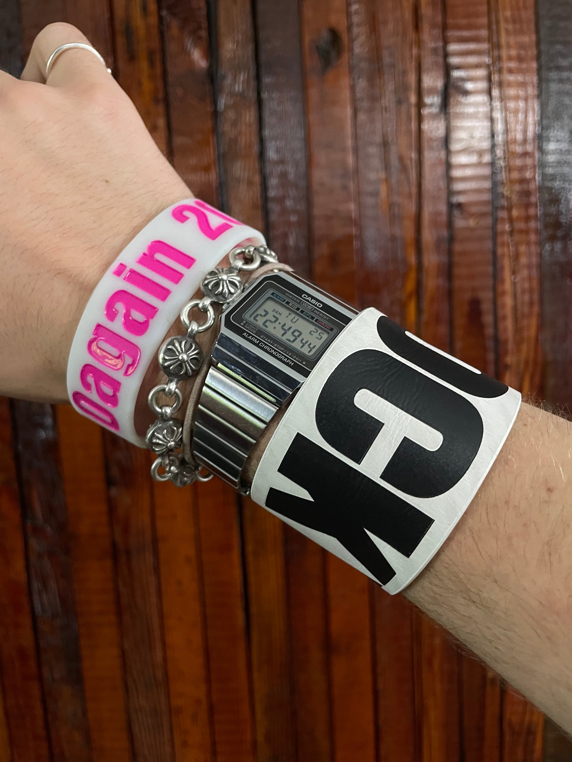 2010 again leather snap bracelet