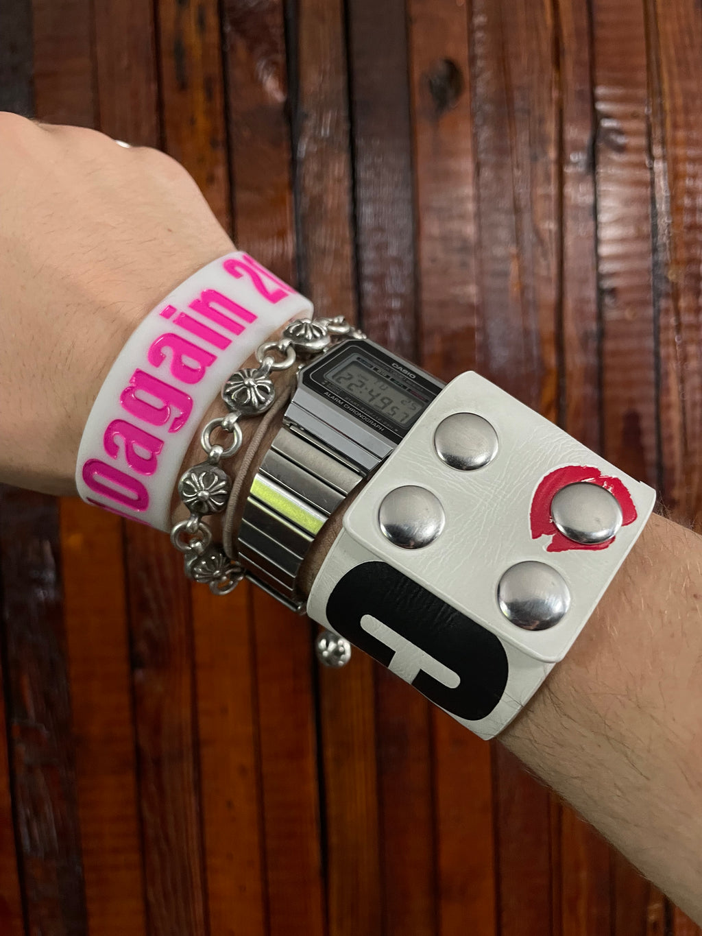 2010 again leather snap bracelet