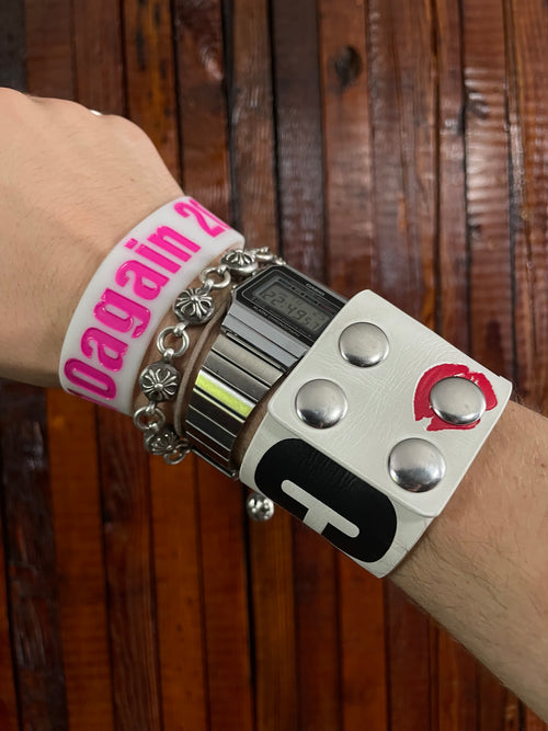 2010 again leather snap bracelet