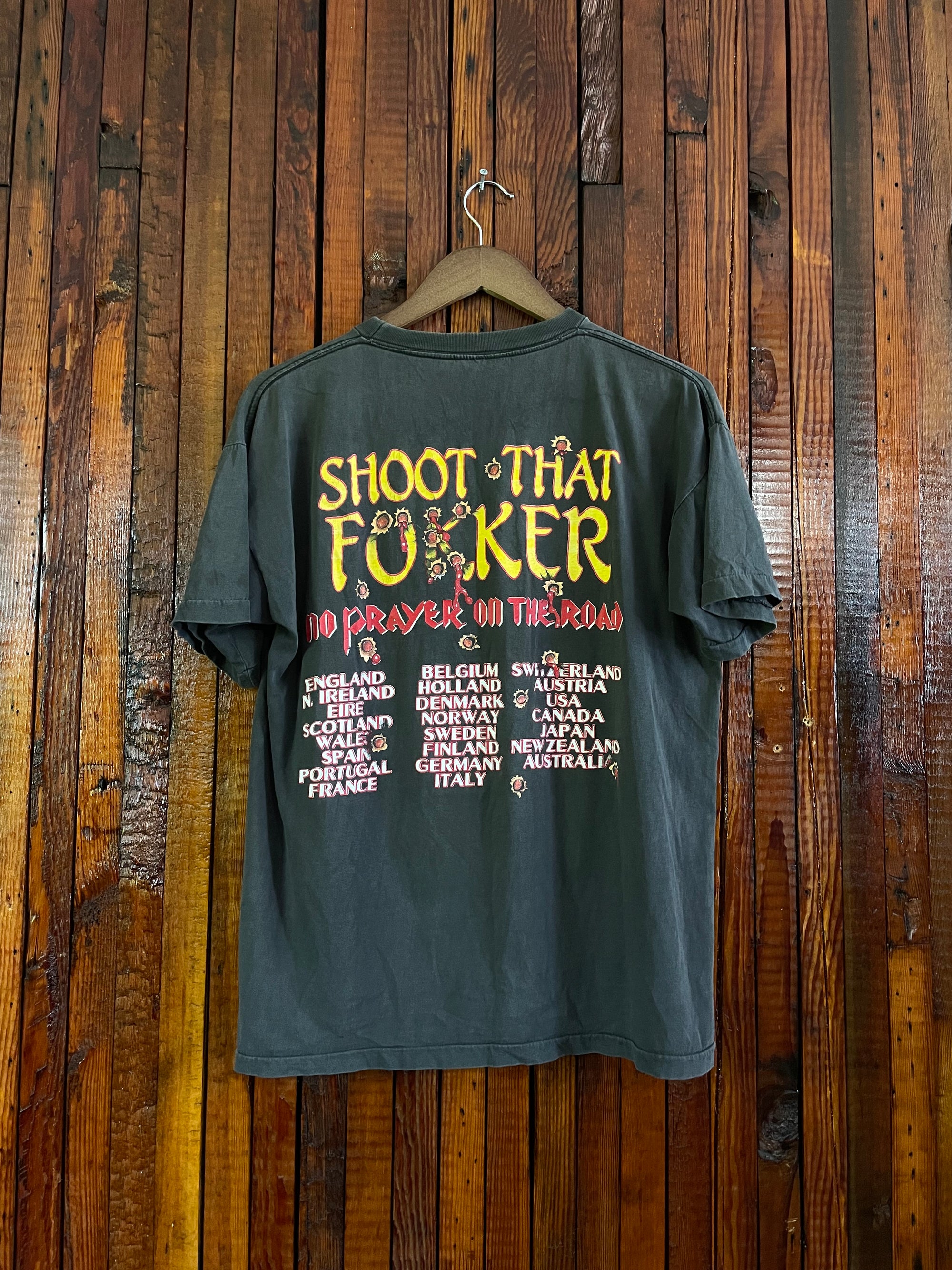 Iron Maiden “Shoot that fucker” European Tour tee