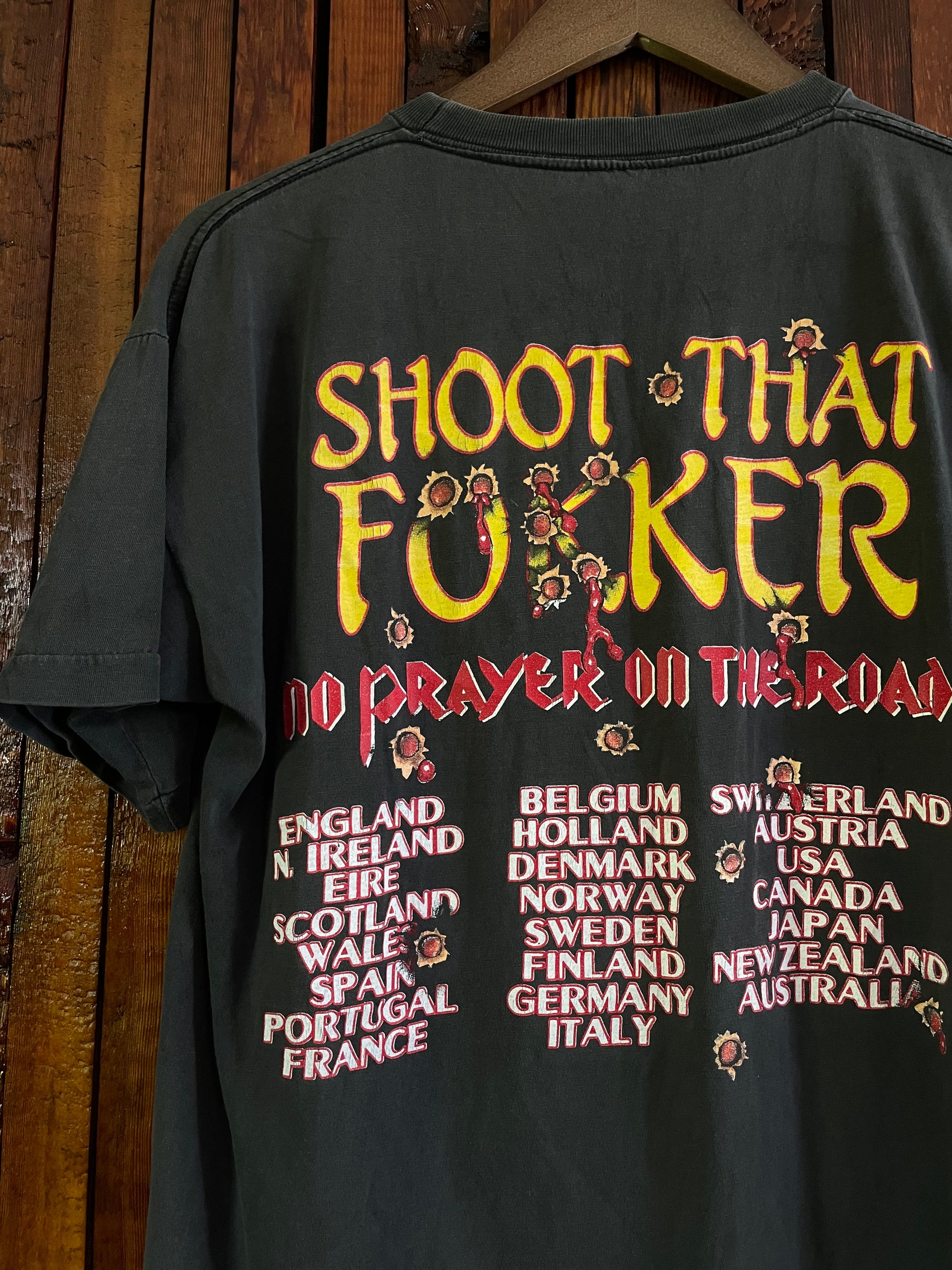 Iron Maiden “Shoot that fucker” European Tour tee