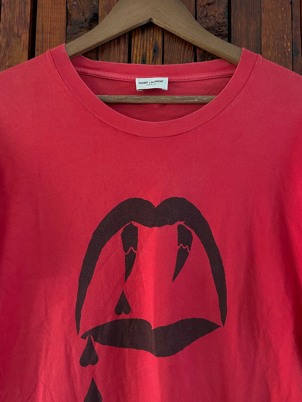 Saint Laurent “Red” bloodluster tee