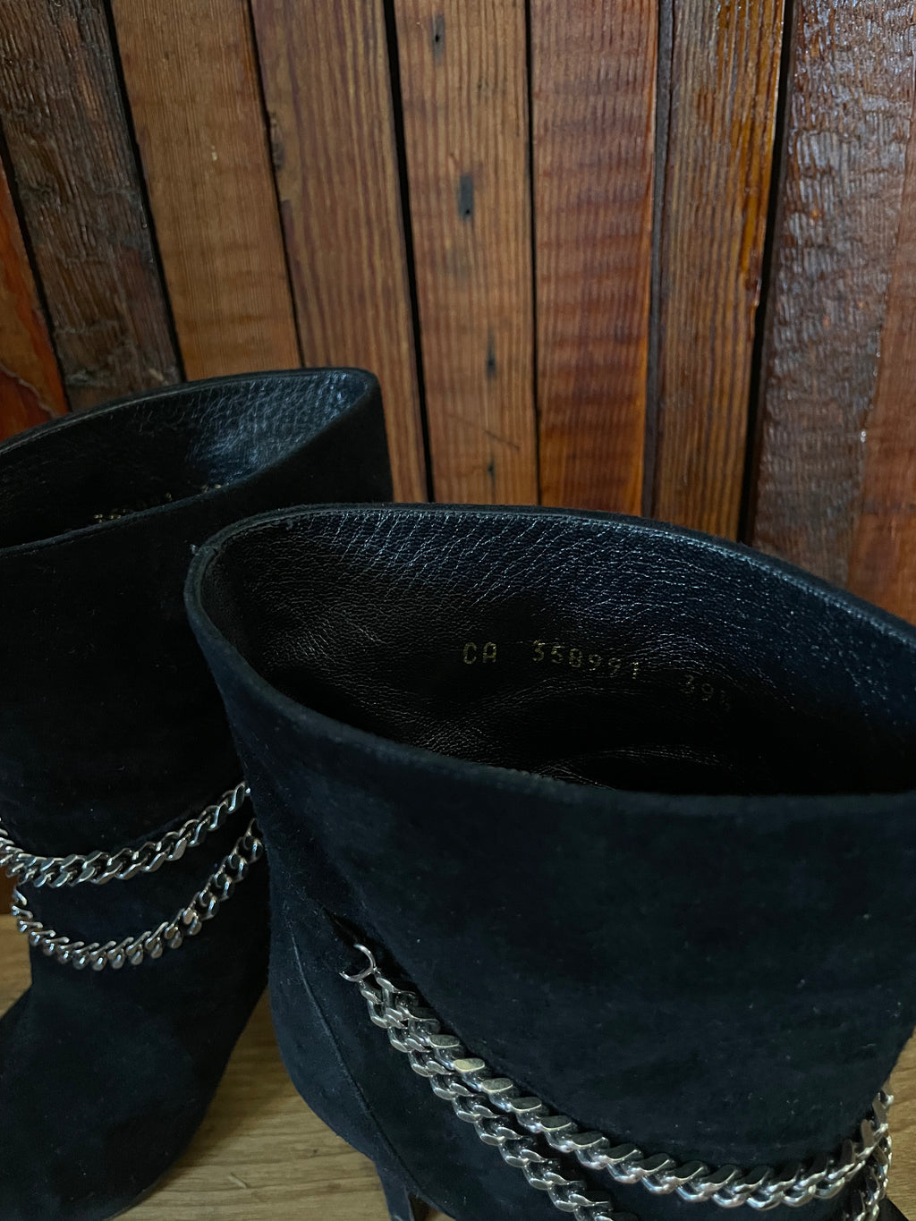 Saint Laurent “chain” boots