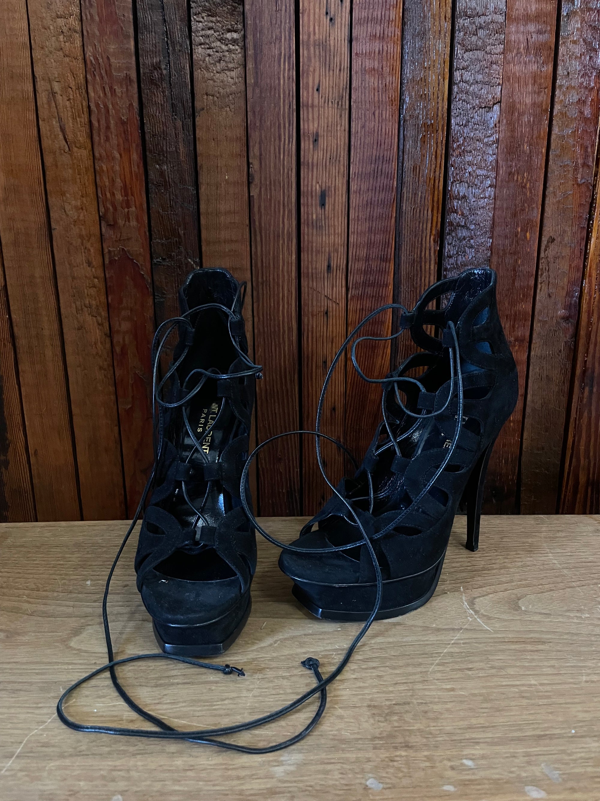 Saint Laurent lace boots