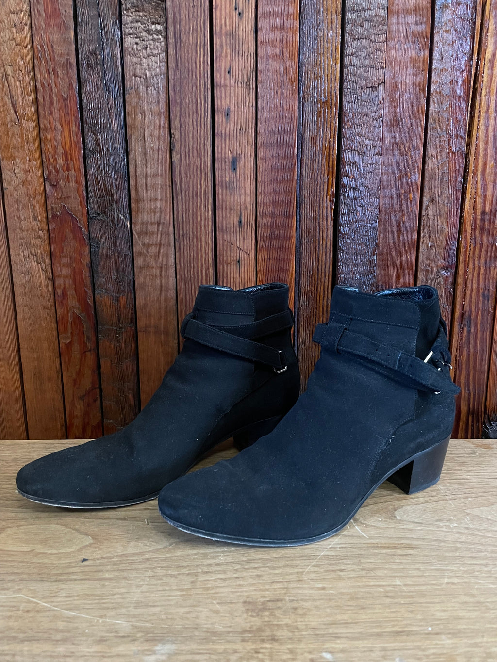 Saint Laurent Paris black Jodhpur boots