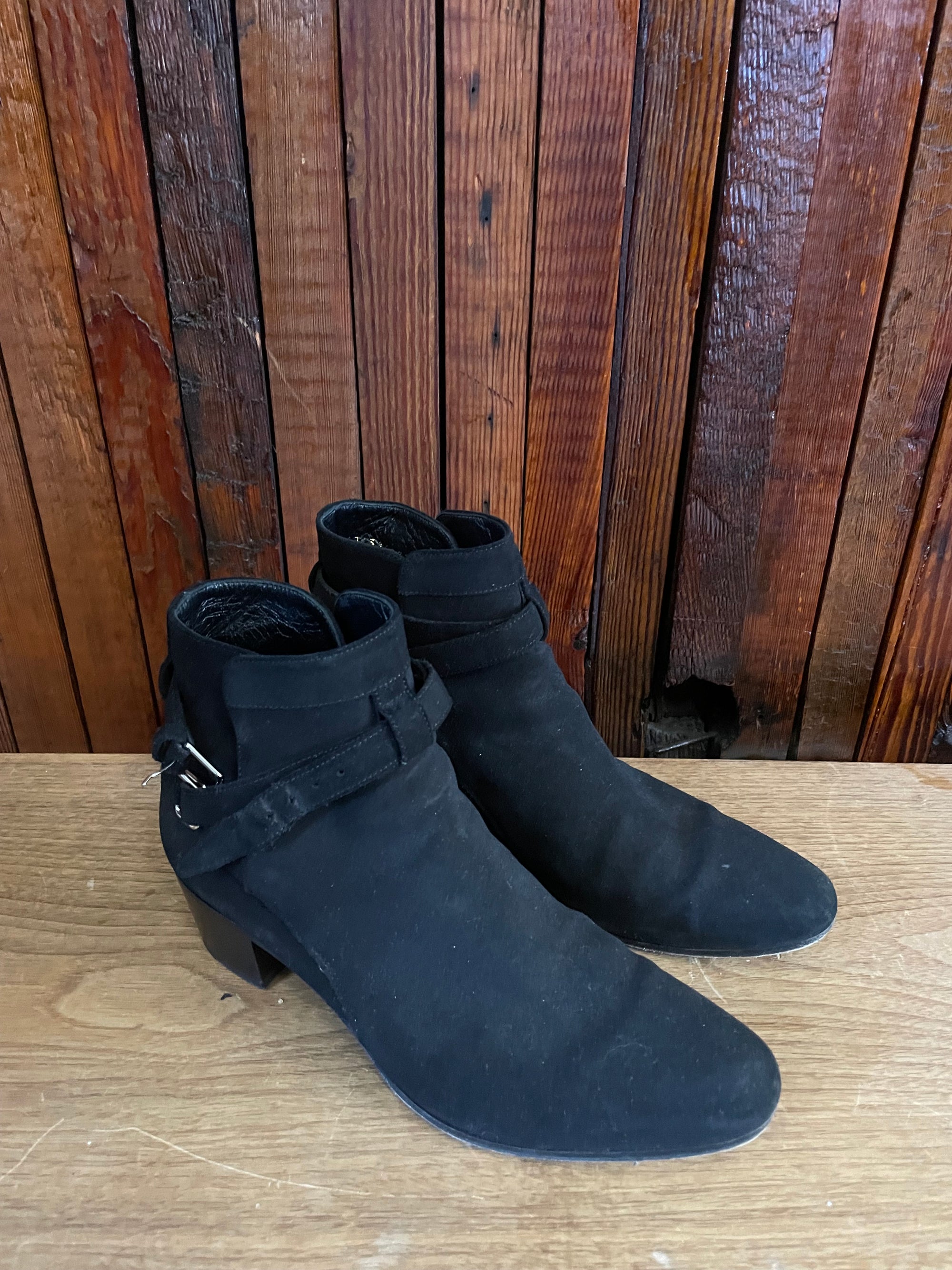Saint Laurent Paris black Jodhpur boots
