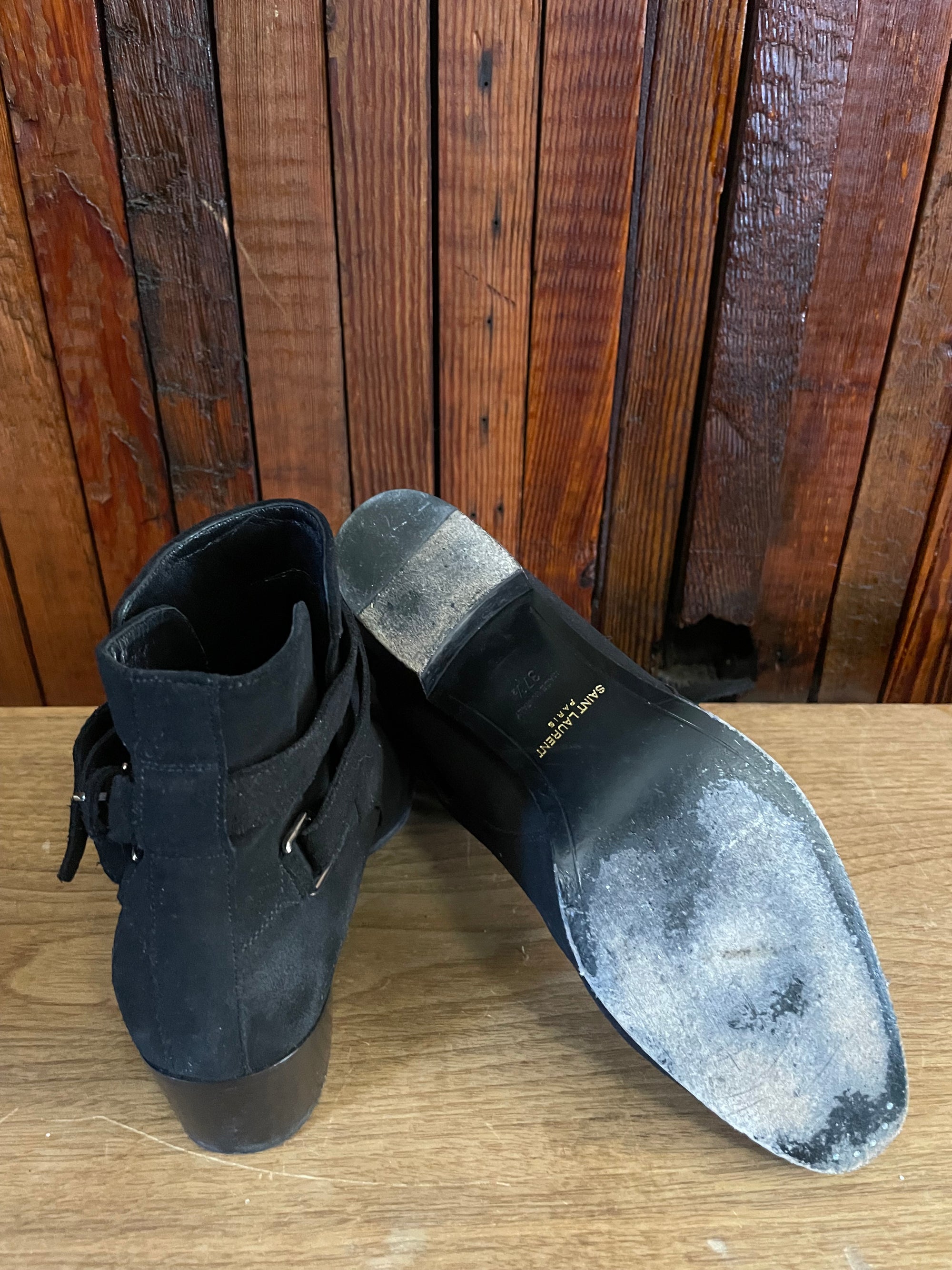 Saint Laurent Paris black Jodhpur boots