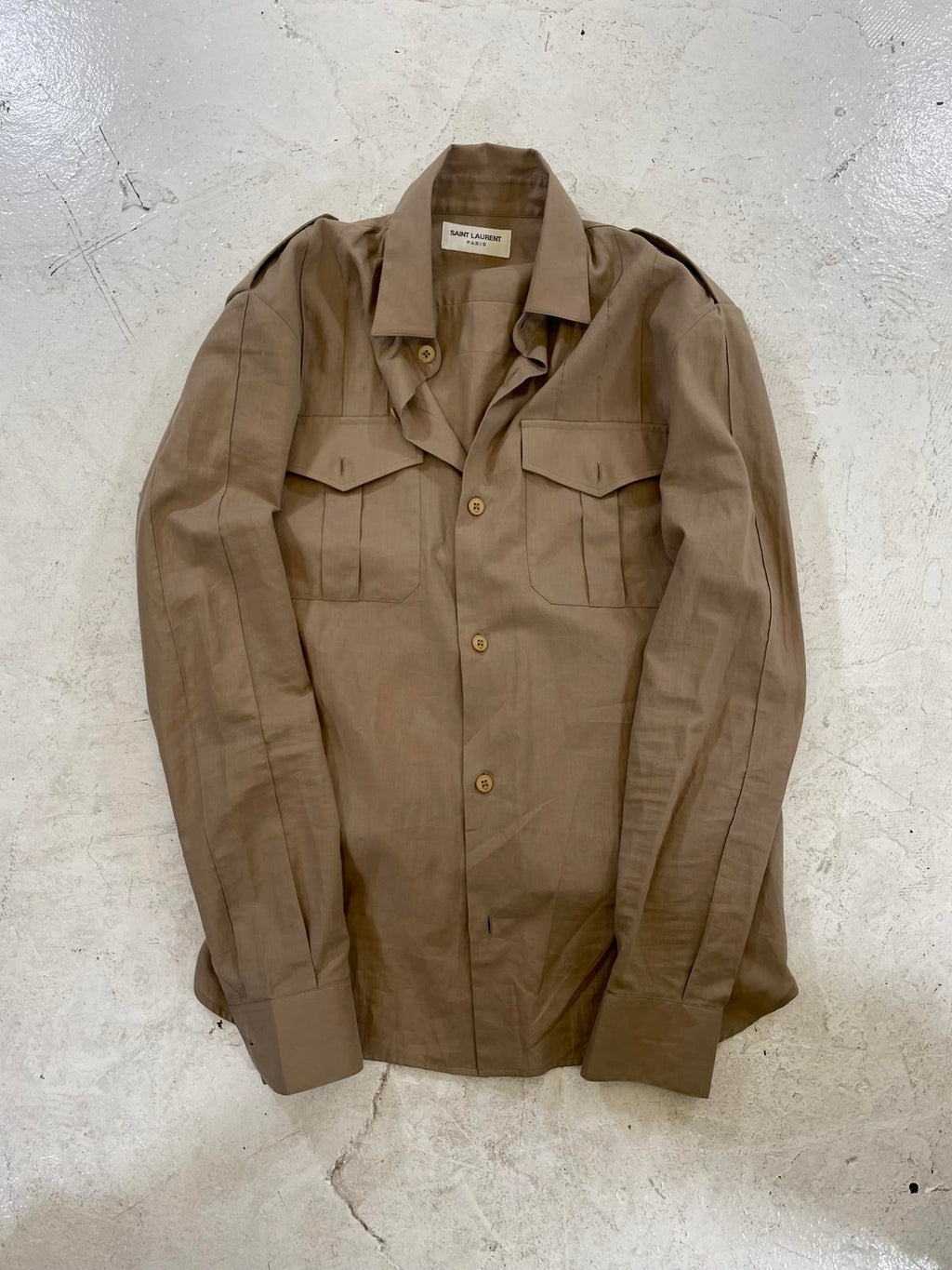 Saint Laurent tan button up
