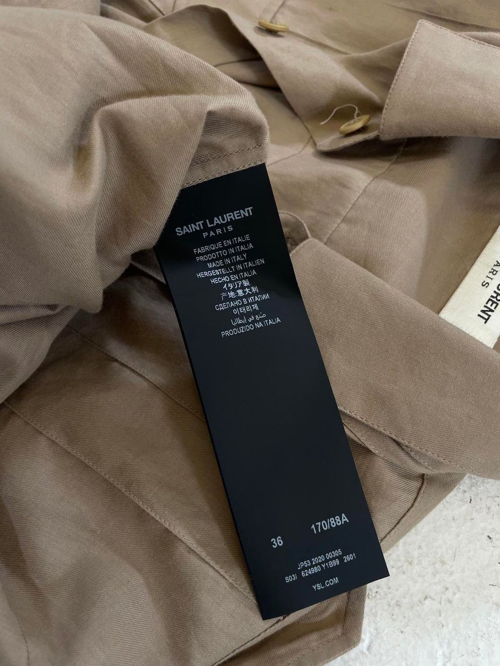 Saint Laurent tan button up