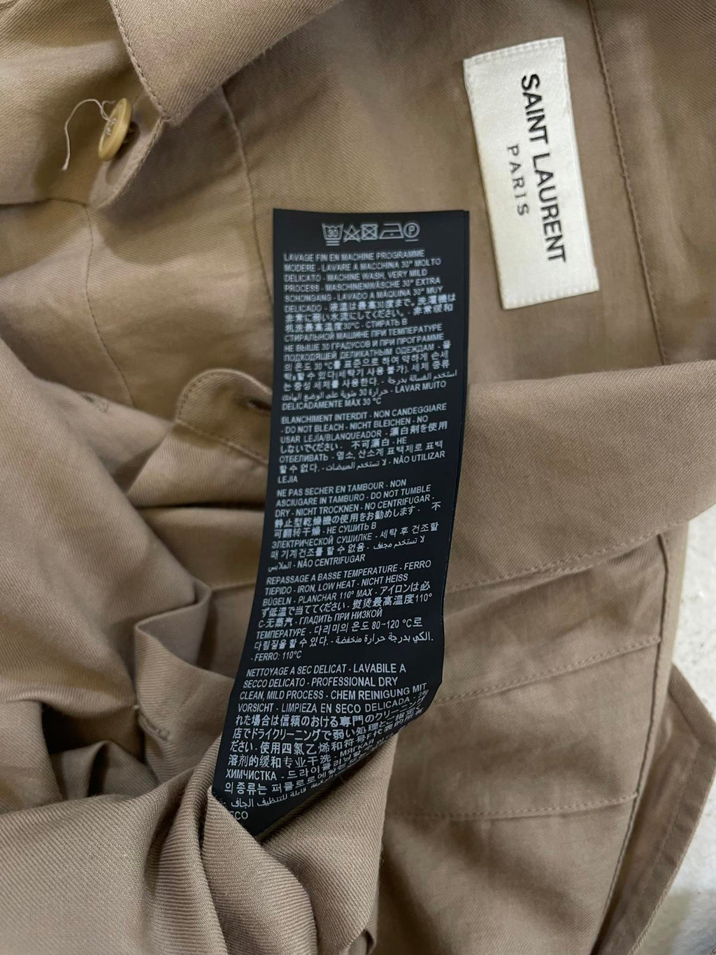 Saint Laurent tan button up