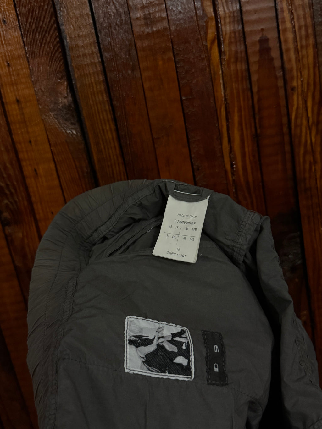 Rick Owen’s Dark dust waxed Pod shorts